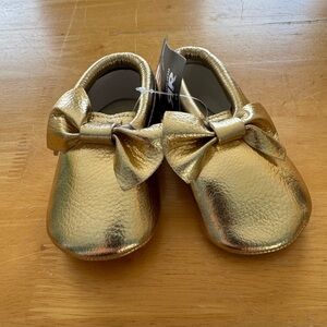 Gold Baby Mocassins